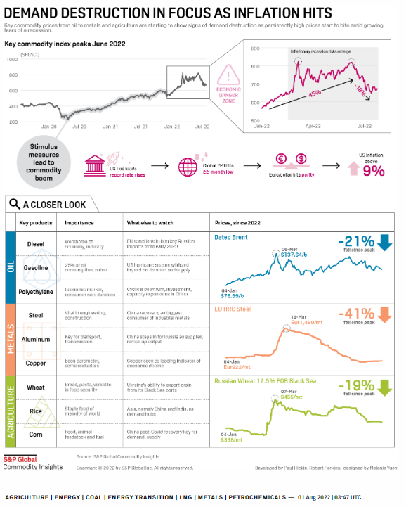 Infographic: Demand destruction in focus as inflation hits commodity markets
