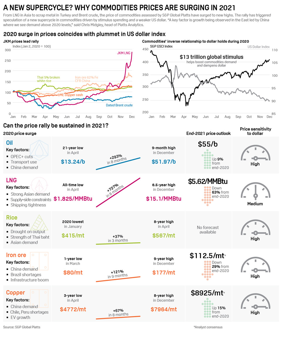 Commodity markets in 2021: a year in 6 infographics
