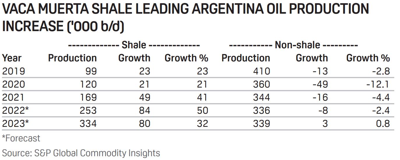 Vaca Muerta leading Argentina's oil production